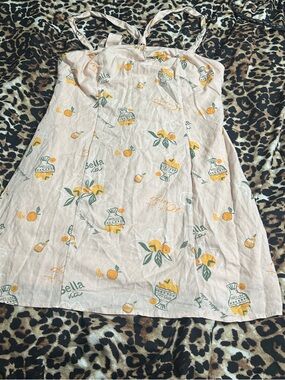 wild fable Cream Midi Dress with Yellow Fruit Print